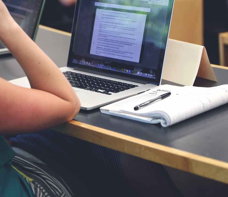 Caption: Non-academic related laptop use could have a negative effect on exam grades.