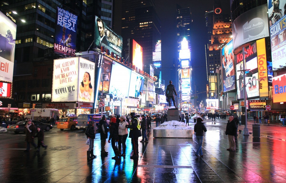 Figure 1. Downtown Manhattan, New York City, where high population density makes infectious disease spread easily.